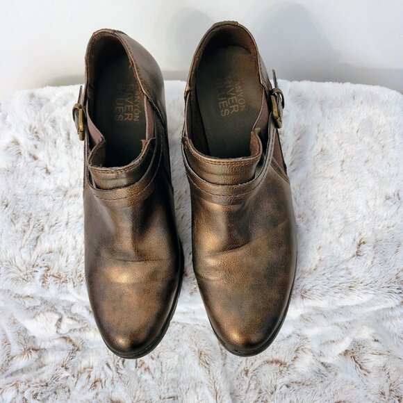 Canyon River Blues Bronze Ankle Boots Size 9M - Picture 3 of 8
